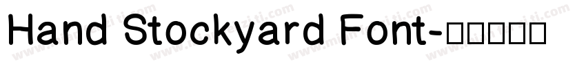 Hand Stockyard Font字体转换